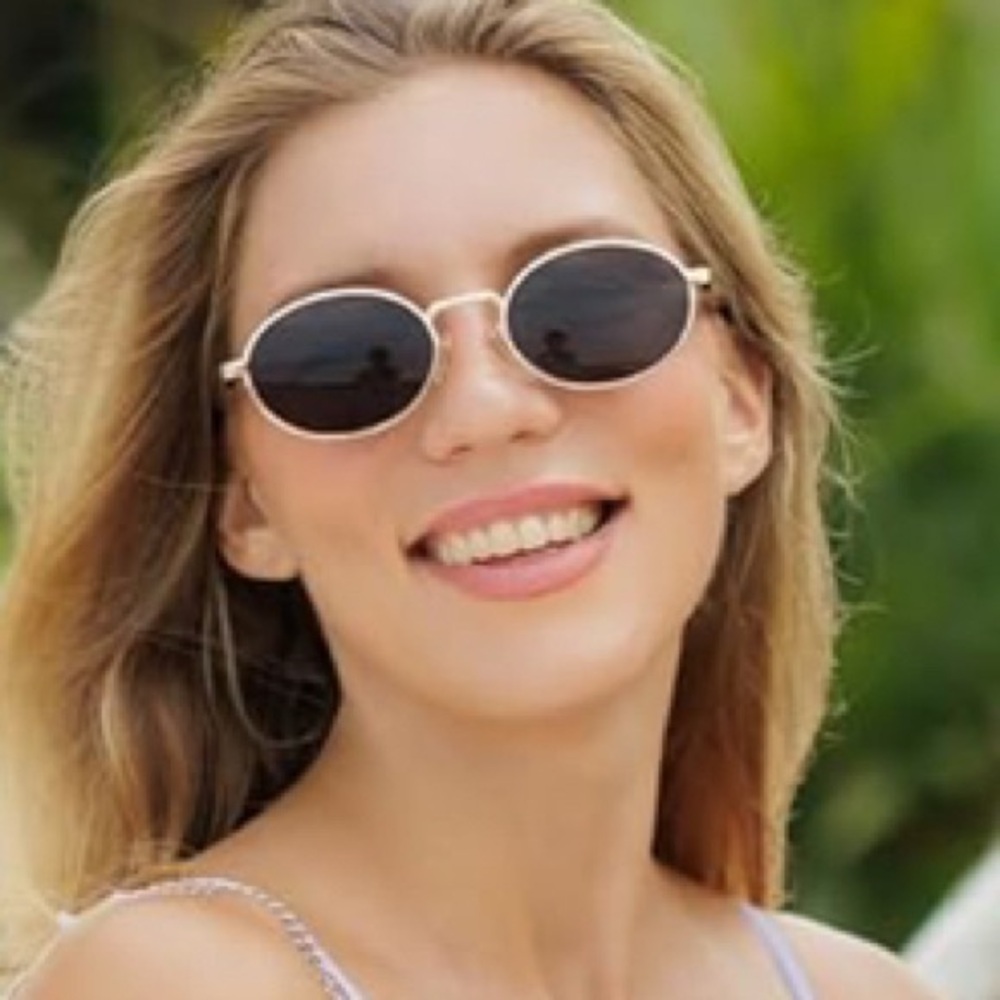RETRO DARK Gray Oval Sunglasses FOR WOMAN *NEW*